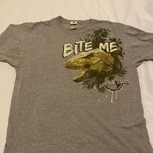 Universal Studios Gray and Gold Reptile Tee